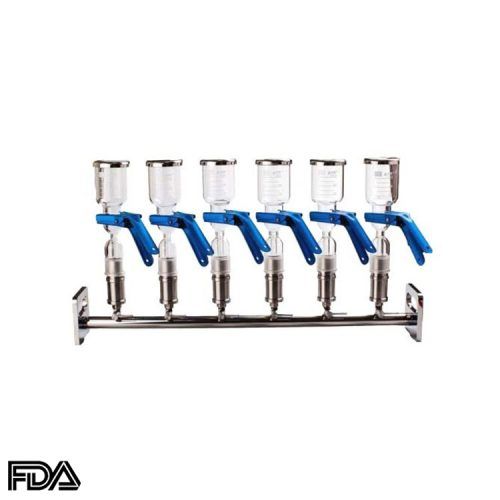 Collecteurs de filtration sous vide, verre, MFA-6GMFA-6PTFE