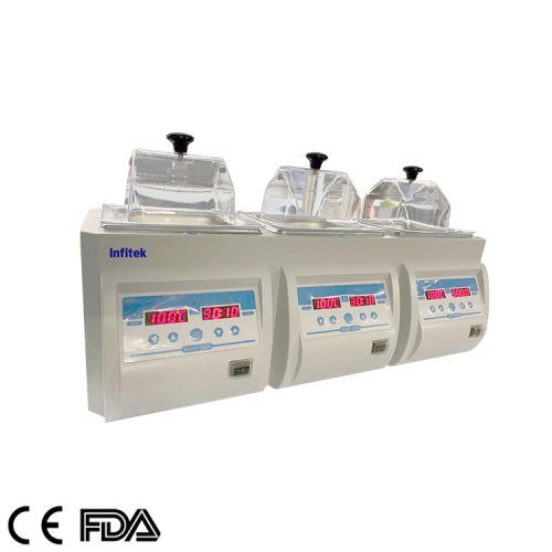 Bain-marie thermostatique à 3 réservoirs, WB-1R3H-6R